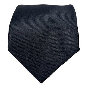 Nicole Miller Luxury Tie Black Stripe all Silk Necktie 58" x 3.75"